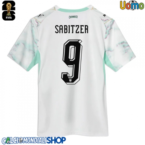Maglie da calcio Austria Marcel Sabitzer #9 Seconda Maglia Mondiali 2026  Manica Corta